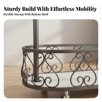 Rolling Clothes Rack Freestanding Wardrobe Stand Minimalist design for Entryway