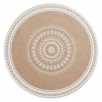 Round Jute Placemat Decorative Woven Round Placemat Versatile Use Boho Dining Heat-Resistant Pad for Restaurant, Wedding