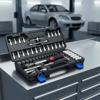 51 Pieces Ratchet Socket Set Precision Calibration Socket Wrench Kit Auto Repair Tool Set