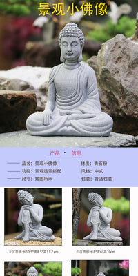 Chinese Style Zen Buddha Figurine for Home and Garden Decor