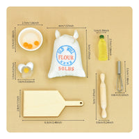 7 Pieces Mini Baking Accessories Realistic Feature 1:12 Scale Mini Kitchen Props