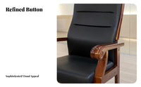 Upholstered Wooden Meeting Chair Padded Backrest Office Furniture Sturdy Frame Long-Lasting Construction for Interior Designers