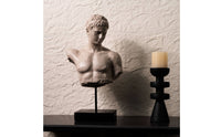 Bust on Stand Tall Classical Bust Statue Ancient for Living Room, Shelf Display