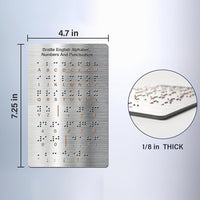 带凸点数字标点符号的盲文字母板，初学者的盲文学习教育盲童教具