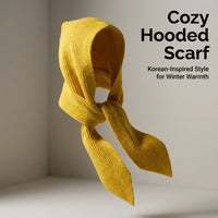 Hooded Scarf Hat, Women's Imitation Cashmere Blend, Warm Knit Scarf Hat, Winter  #variant:['Yellow']