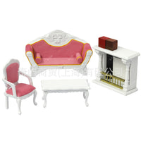 Miniature Dollhouse Furniture Set - Wooden Jewelry Stand with Corner Cabinet for 1/12 Scale BJD Ob11