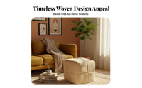 Upholstered Stool long-lasting Construction Upholstered Square Pouf Lightweight