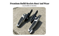 2 Pieces Electric Scooter Passenger Foot Peg Space-Efficient Rear Seat Foot Pedal Foldable Rear Footrest Comfortable Vehicle