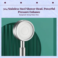 High Pressure Rainfall Shower Head, Stainless Steel, Silver