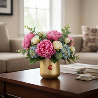 Gold Flower Vase Decorative Centerpiece Ornamental Planter Vase Rust-Resistant