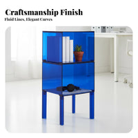Transparent Design Clear C-Table Nordic Aesthetic Nightstand Minimalist design Home Furnishing Multi-Functional for Apartment Dwellers, Homeowners, Living Room, Bathroom, Small Spaces, Entryway