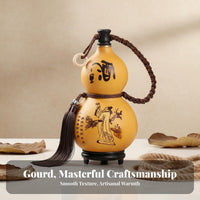 Chinese Hulu Gourd Bottle Multi-Functional Chinese Beverage Gourd Traditional Hu Lu Bottle Handmade Traditional Decorative