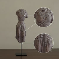 Classical Torso Statue Weathered Resin Torso Figurine Elegant for Office Desktop