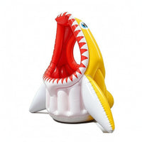 Freestanding Shark Pool Game Long-Lasting Inflatable Shark Target Portable Inflatable Toss Game with Balls Ready-to-Play for Backyard