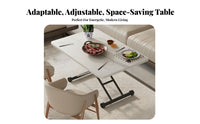 Reshapeable elevateTop Table Space Saving elevateTop Rolling Desk Multi-Functional With Wheels for Small Apartment Residents