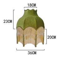 Floor Lamp Shade Bead Trim Velvet Lampshade Vintage Design