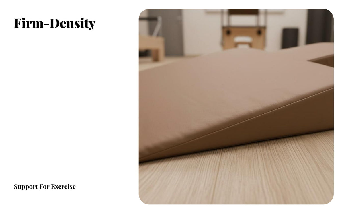 PU Leather Cover Pilates Incline High-Quality Padding Pregnancy Support Pillow Supportive Design Incline Shaped Auxiliary Mat Soft and Skin-Friendly for Women, Beginners, Seniors