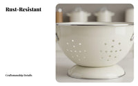 Metal Fruit Strainer Rust-Resistant Kitchen Draining Basket Perforated Food Basket Versatile Draining Bowl with Handles