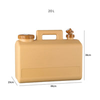 20 L Sturdy Water Jug with Faucet Easy to Clean Car Travel Water Container BPA-Free Safe for Self Drive Trip