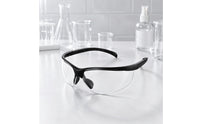 Wraparound Safety Glasses Black Frame Clear Lens Safety Glasses Eye Protection Full Coverage Comfortable