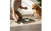Dog Nail Scratching Pad Solid Wood Construction Dog Scratch Pad with Treat Drawer Mental Nail Filing Board with Treat Drawer