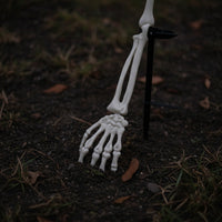 2 Pieces Halloween Skeleton Hand Stakes Articulated Skeleton Arm Stakes Spooky Decorations Plastic for Yard, Lawn, Garden, Haunted House