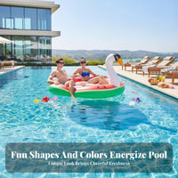 Portable Design 2 Person Pool Flotation Device Comfortable Inflatable Pool Raft Easy Inflation Floating Recliner Chair Multi-Purpose for Couples, Adults, Beach, Summer Vacation, Lake