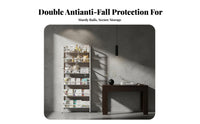 Narrow Freestanding Bookcase Space-Saving Shelf Unit Slim Design for Study Room