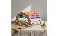 Rocking Climbing Arch Rounded Rounded Edges Kids Climbing Arch Wooden Rainbow Balance Board Non-Formaldehyde Glue Kids Indoor