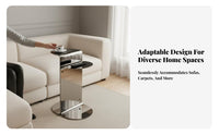 2 Pieces Round Pedestal Table Movable Round Pedestal Table Set Minimalist aesthetic
