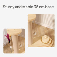 Jute Cat Scratching Post with Oval Track and Sisal Ball