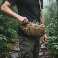 Waterproof Outdoor Sports Waist Bag for Men, Fashionable Running and Fitness Crossbody Pack