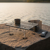 Foldable Ultralight Folding Table Portable Ultralight Backpacking Table Compact Backpacking Cook Stand Quick Setup for Backpackers, Hikers, Campers, Hiking, Picnic, Beach