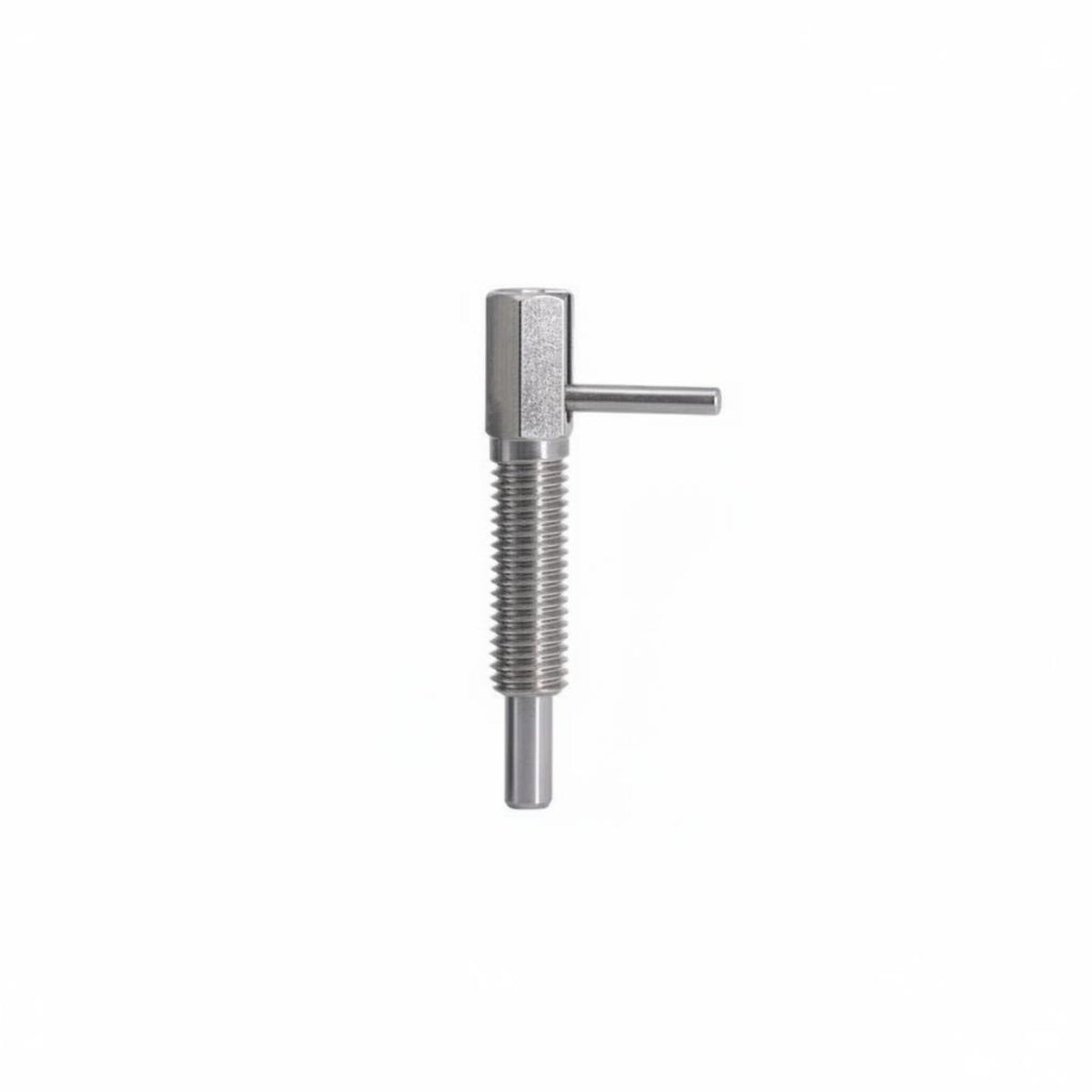 Precision Machined L-Handle Indexing Plunger High-Grade Material L-Shaped Knob Plunger Threaded Body Stop Stop Long-Lasting Construction for Machinery, Fixtures, Jigs