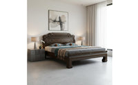 Classical Chinese Style Bed Mortise and Tenon Joinery Rosewood Foundation Bed Thickened Frame for Couples