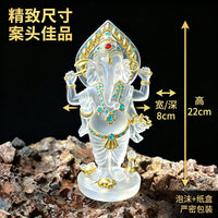 Standing Elephant God Statue Resin Craft Southeast Asian Style
