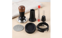 5 Pieces Espresso Pressing Set Weighted Espresso Tamper Walnut Accessory for Baristas