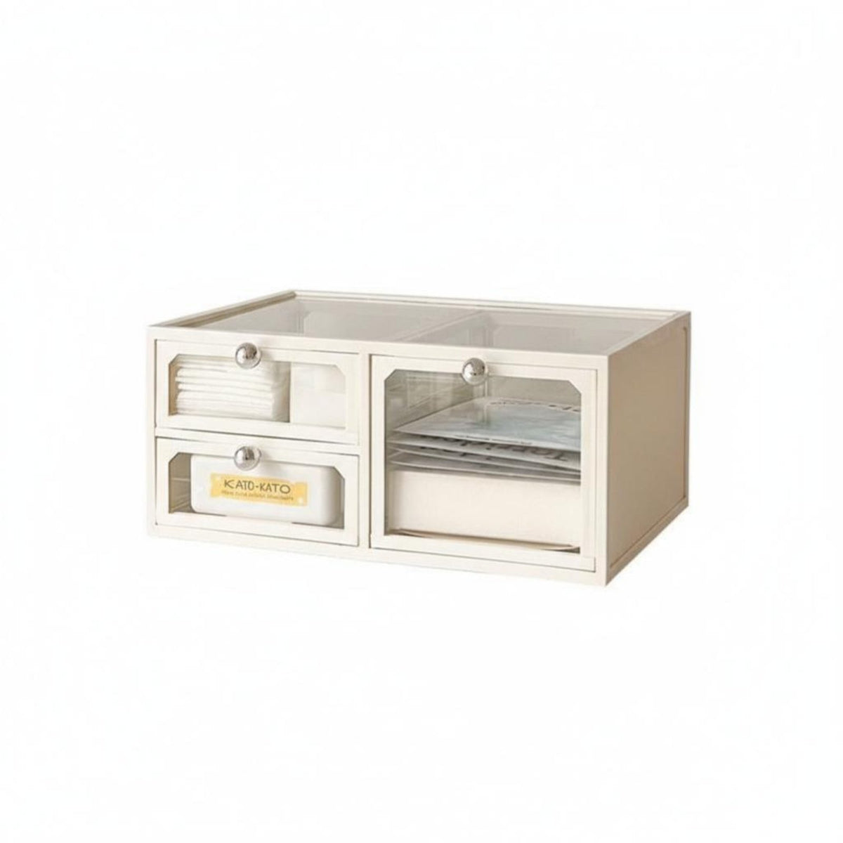 Clear Cosmetic Case with Drawers particle-proofshielded Clear Tiered Cosmetic Case for Women