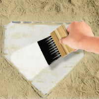 Umpire Brush Compact Wood Handle Plate Brush Portable for Umpires
