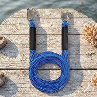 Coiled Bungee Dock Line Floating Dock Line with Foam Buoyant Bungee Mooring Rope Long-Lasting for Boaters
