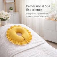 Massage Face Pillow Headrest for Facial Treatments, Washable Beauty Salon Face P #variant:Yellow