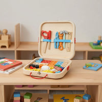 Wooden Toy Tool Set Colorful Wooden Educational Children Construction Set for Preschoolers