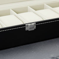 PU Leather Watch Box Soft Soft Lining Watch Storage Box Metal Clasp for Men