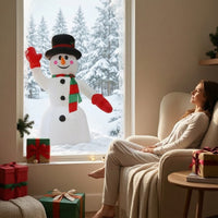 Giant Inflatable Snowman with Top Hat Easy to Inflate Christmas Inflatable Snowman Sturdy Lawn Decoration Stable for Families, Garden