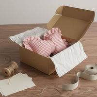 Bow-Shaped Pillow Cover and Insert Gingham Cushion Farmhouse Aesthetic