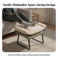 Upholstered Shoe-Changing Stool Nordic design Upholstered Ottoman Multi-Functional Comfortable Padding for Living Room, Office
