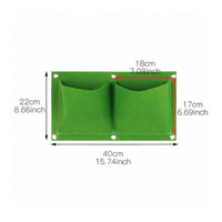 Wall-Mounted Plant Bag Pocketed Home Decor Stitched