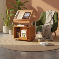 Rolling Sofa Trolley on Wheels Multi-Tier Rolling Cart Space-Saving Multifunctional for Homeowners, Small Areas, Bedroom