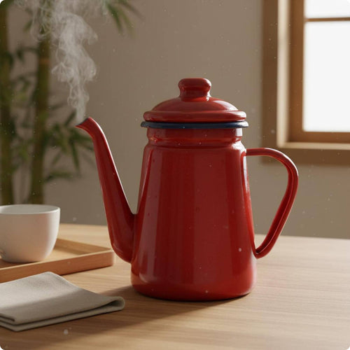 Enamel Coffee Pot Thickened Kitchenware Lid for Home