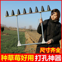 种草莓神器打孔工具种菜农用打洞移苗器花生播种挖坑栽苗器移栽机